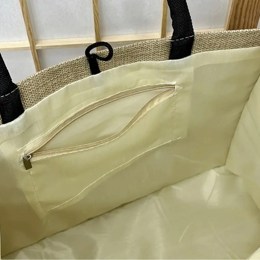 2pc/set Quilting Sewing Machine Tote Bag, Travel Beach Bag, With Coin Purse
